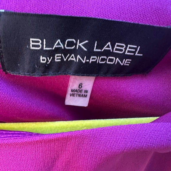NWT~ Black Label by Evan-Picone Fuchsia Sleeveless Dress ~ Sz 6 - Picture 3 of 9